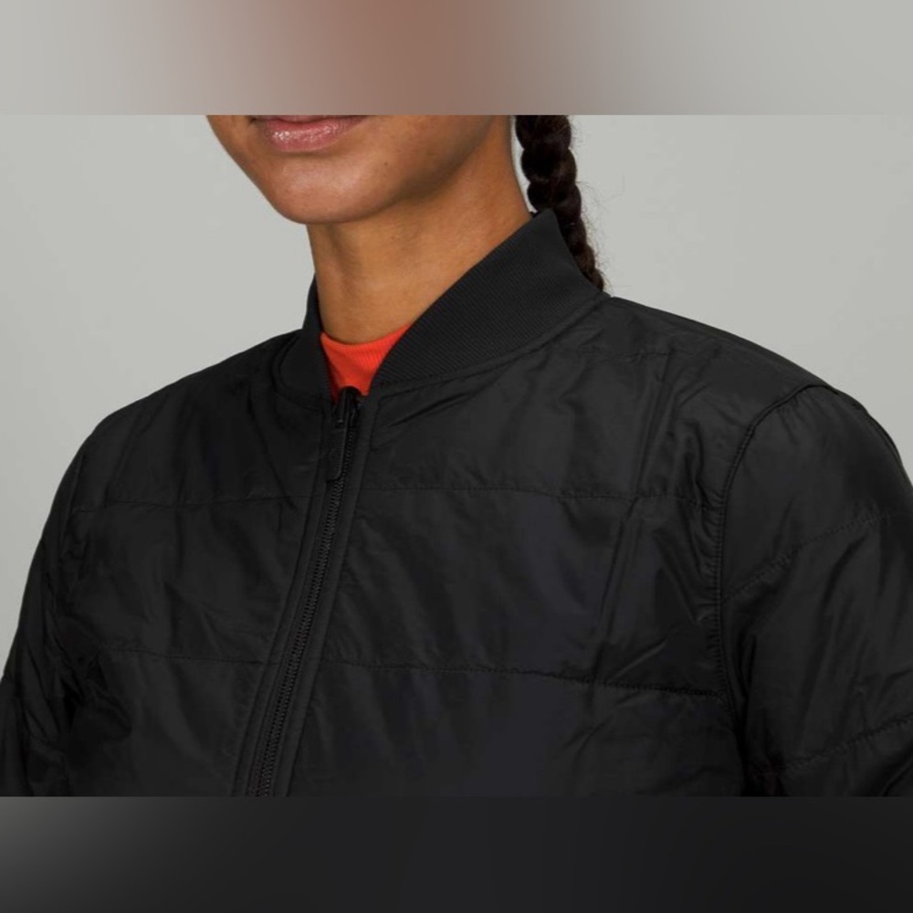 Lululemon Women’s Non-Stop Bomber Jacket. Black. Size 8. Reversible. - Picture 3 of 11